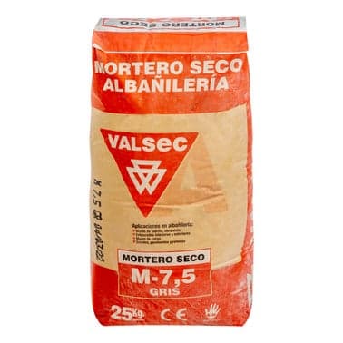 MORTERO SECO GRIS M7,5 VALSEC 25KG pack 48 uds